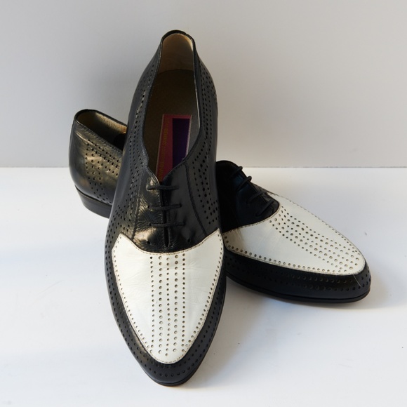 80s - SUSAN BENNIS - WARREN EDWARDS - Shoes - Men\'s - 10.5 - B/W Leather main image 4